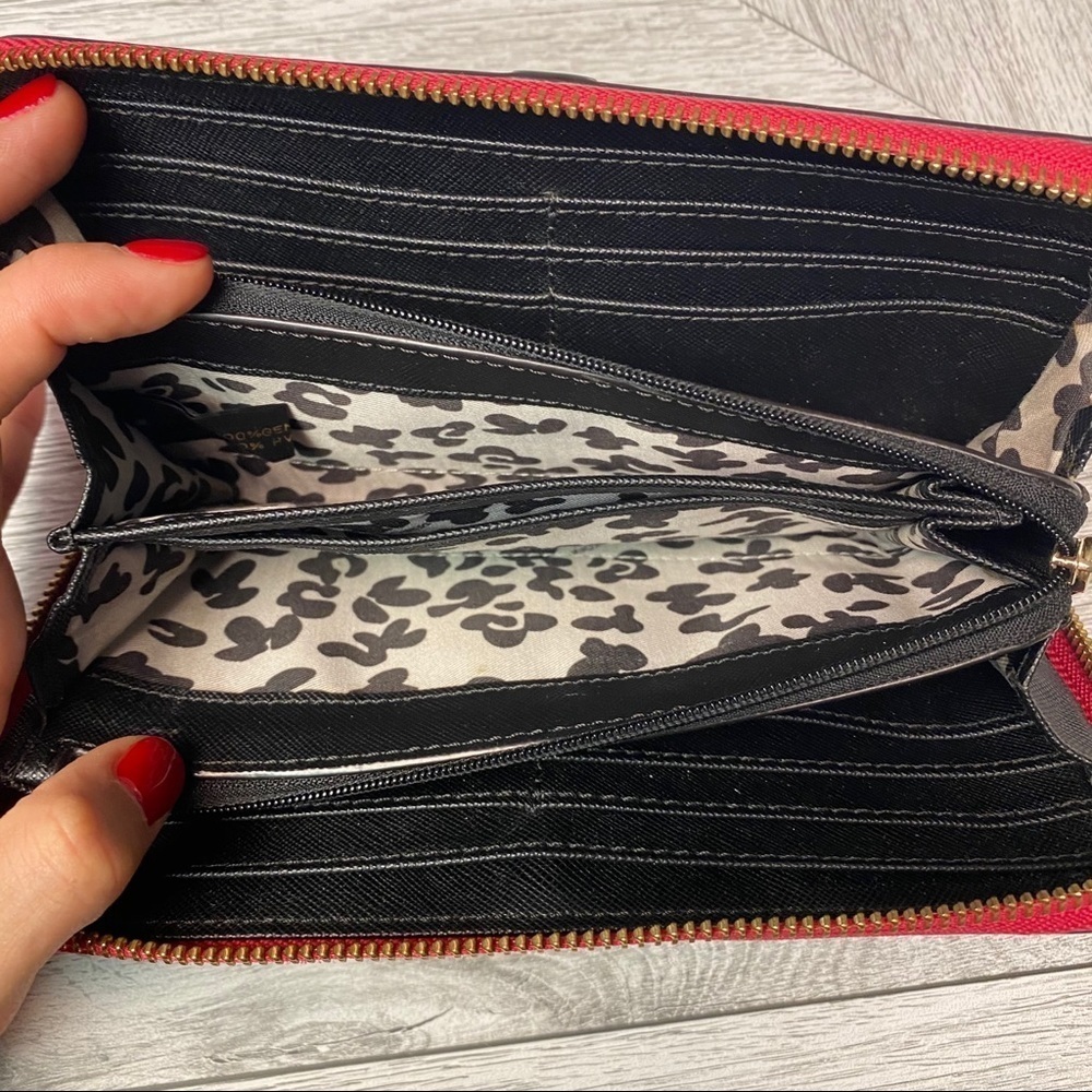 Rebecca Minkoff | Pink Leather Buckle Zip Wallet - Picture 7 of 10